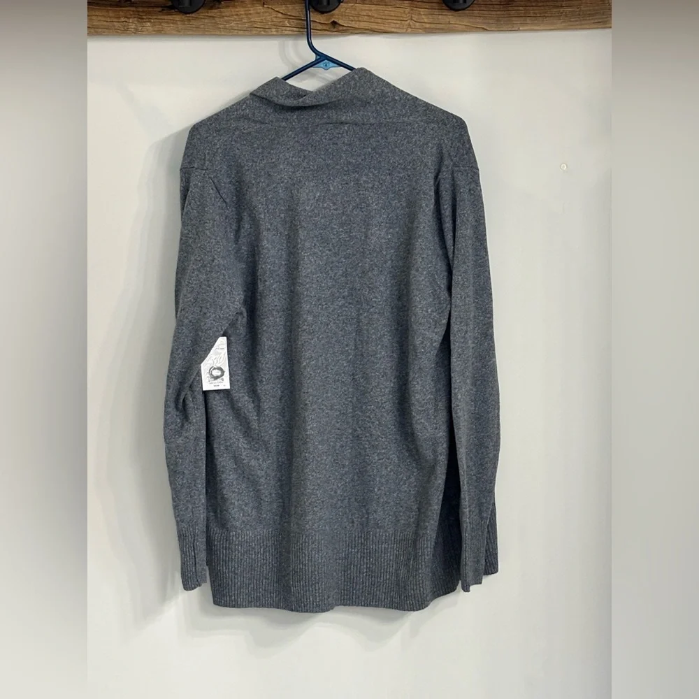 Croft & Barrow Charcoal Open Front Cardigan